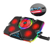 Coolcold 2500 rpm 5 Fanlı Plastik 17.3 inç Gaming Laptop Soğutucu Kırmızı