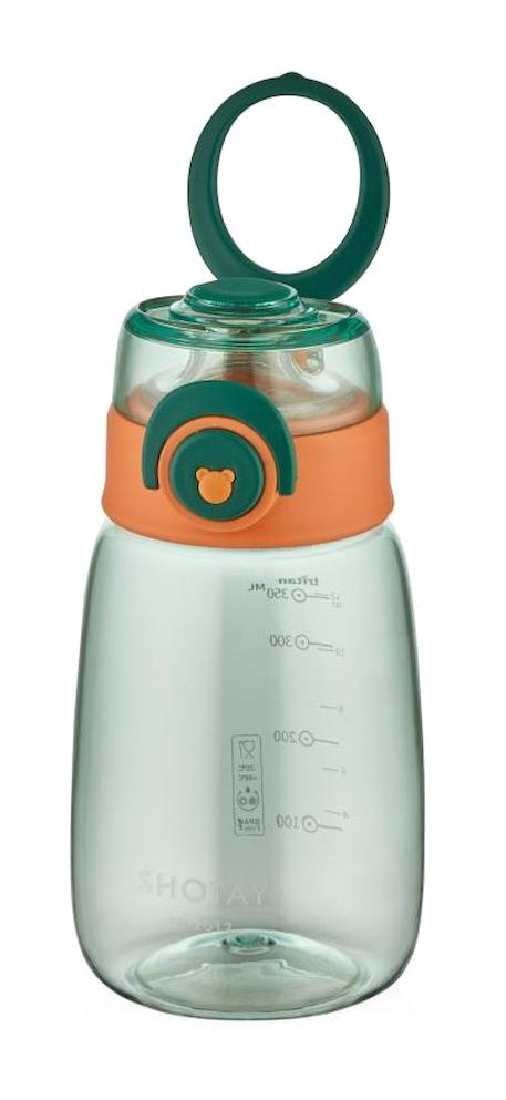 Shotay Pipetli Yeşil Tritan Okul Çocuk Matara 480 ml