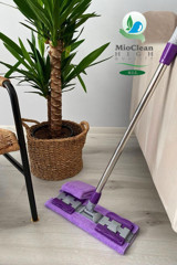 Mioclean Mikrofiber Mandallı Mop Mor + Yedek Bez Hediyeli