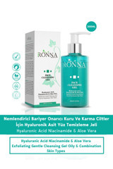 Ronna Beauty Alkolsüz Kuru ve Karma Ciltler Su Bazlı Yüz Temizleme Jeli 200 ml