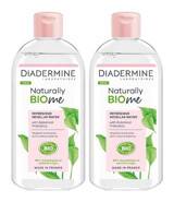 Diadermine Naturally Bio Me Alkolsüz Tüm Ciltler Su Bazlı Yüz ve Makyaj Temizleme Suyu 2x400 ml