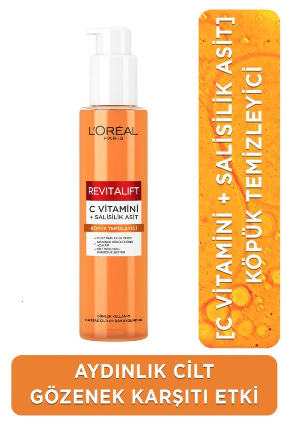 L'oréal Paris Revitalift C Vitaminli Alkolsüz Tüm Ciltler Yağ Bazlı Yüz Temizleme Köpüğü 150 ml