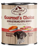 Prochef Gourmet's Choice Kuzu Etli-Somonlu Kısırlaştırılmış Kıyılmış Yetişkin Köpek Maması 415 gr 16'lı
