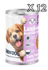 Snow Dog Premium Kuzu Etli Kıyılmış Yavru Köpek Maması 400 gr 12'li