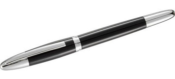 Steelpen Venüs Serisi 171D Pistonlu-Kartuşlu Krom Doldurulabilir M Siyah Dolma Kalem