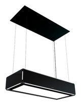 Silverline 4390 250 m³ Emiş Gücü 50 cm Metal Bacalı Ada Tipi Davlumbaz Siyah