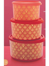 Tupperware Parıltı Set Yuvarlak Plastik Saklama Kabı 3x950 ml-1.4 lt-2.1 lt