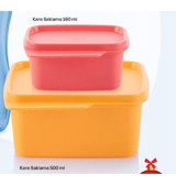 Tupperware Buzdolabı Dikdörtgen Plastik Saklama Kabı 2x160 ml-500 ml