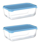 Paşabahçe Snowbox Dikdörtgen Cam-Plastik Saklama Kabı 2x1.2 lt