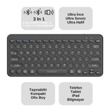 Everest KB-BT16 Türkçe Q Wireless Kablosuz Siyah Klavye