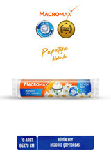 Macromax Papatya Kokulu Büzgülü Büyük Boy 65x70 cm Çöp Poşeti 10 Adet Beyaz