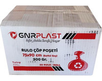 Gnr Endüstriyel Battal Boy 75x90 cm Çöp Poşeti 20x10 Adet Siyah