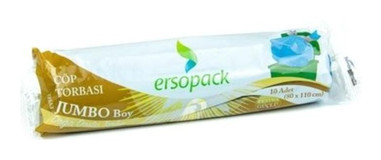 Ersopack Evsel Jumbo Boy 80x110 cm Çöp Poşeti 10 Adet Mavi