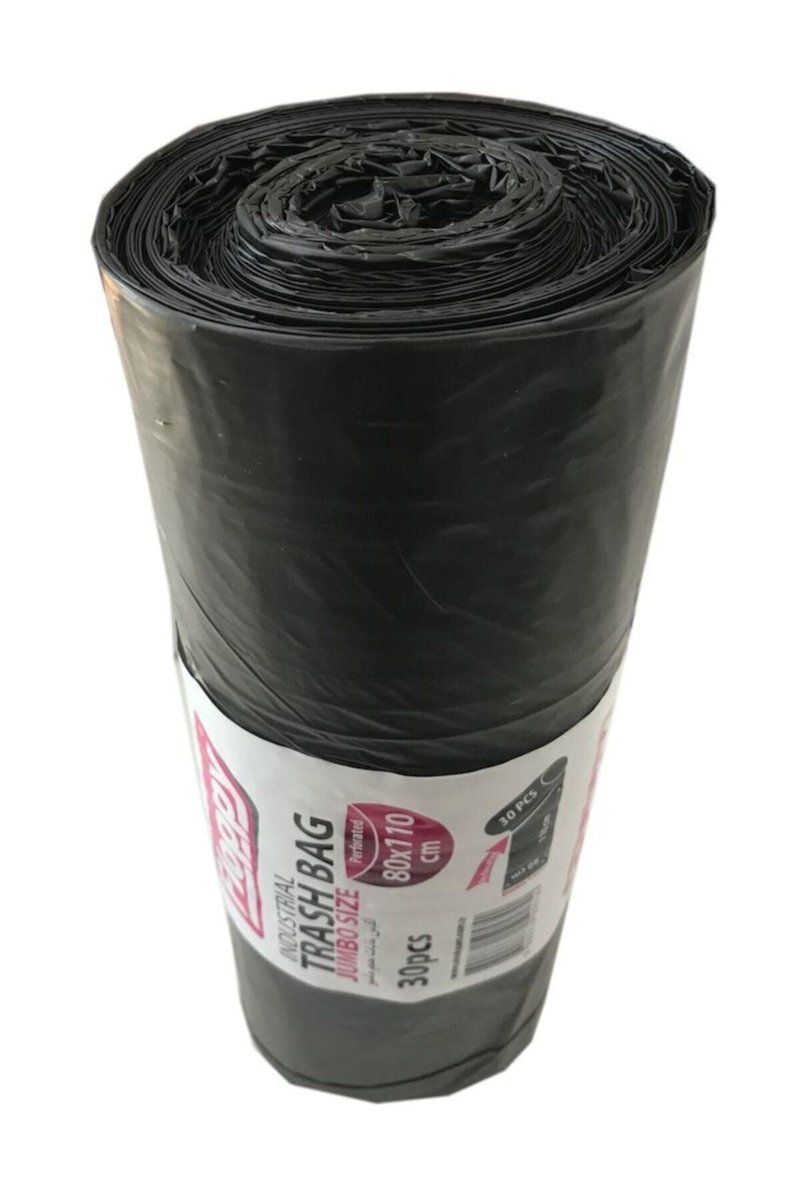 Floppy Endüstriyel Jumbo Boy 80x110 cm Çöp Poşeti 30 Adet Siyah