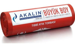 Akalın Professional Cleaning Products Büyük Boy 60x85 cm Çöp Poşeti 10 Adet Kırmızı