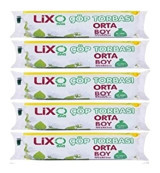 Lixo Orta Boy 55x60 cm Çöp Poşeti 5x10 Adet Mavi