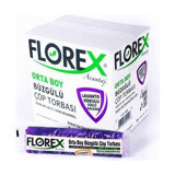 Florex Lavanta Kokulu Büzgülü Orta Boy 55x60 cm Çöp Poşeti 25x10 Adet Mor