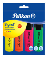 Pelikan Signal 4'lü Renkli Kesik Uçlu Fosforlu Kalem Seti