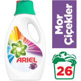 Ariel Mor Çiçekler Renkliler İçin Konsantre 26 Yıkama Sıvı Deterjan 1.3 lt