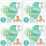 Prima Pampers Harmonie 1 Numara Organik Göbek Oyuntulu Cırtlı Bebek Bezi 4x50'li