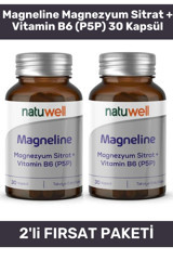 Natuwell Magneline Magnezyum Sitrat P5P Vitamin 2x30 Kapsül