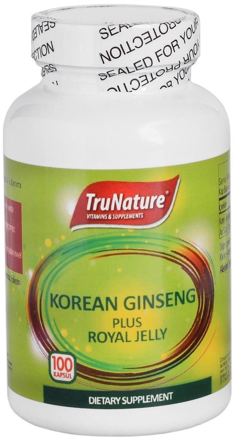 Trunature Korean Ginseng Plus Royal Jelly Vitamin 100 Kapsül