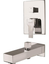 Newarc Aqua 941131 Pirinç Çiftli Aç Kapa Ankastre Kare Banyo Bataryası Krom