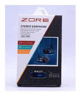 Zore Gx709 Silikonlu Mikrofonlu 3.5 mm Jak Kablolu Kulaklık Siyah
