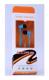 Zore Gx160 Silikonlu 3.5 mm Jak Kablolu Kulaklık Mavi