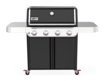 Weber Genesis E-415 Gazlı Dumansız Kapaklı Dikdörtgen Tekerlekli Ayaklı Mangal Siyah