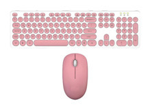 batcell Kablosuz Klavye Mouse Seti Türkçe Q Klavye Sessiz Set Pembe
