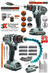 Germany Style MS-658 36 V 4.4 Ah Kömürsüz Darbeli Akülü Vidalama Makinesi
