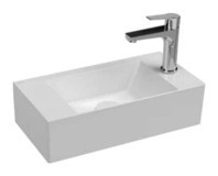 Isvea Sistemaz Compacto Tekli 50 cm Seramik Tezgah Üstü Dikdörtgen Lavabo Beyaz