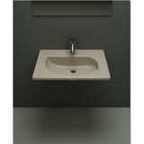 Bocchi Taormina Arch Tekli 65 cm Seramik Tezgah Üstü Dikdörtgen Lavabo Bej