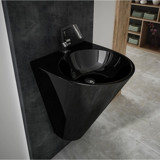 Lucco Garcia Tekli 48 cm Yuvarlak Lavabo Siyah