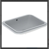 Geberit Variform Tekli 50 cm Seramik Tezgah Altı Dikdörtgen Lavabo Beyaz
