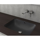 Bocchi Scala Tekli 55 cm Seramik Tezgah Altı Dikdörtgen Lavabo Mat Antrasit