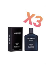 Richmen Black EDT Odunsu-Baharatlı Erkek Parfüm 3x100 ml