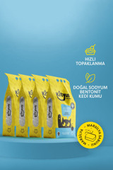 Kityus Marsilya Sabunu Kokulu Topaklanan İnce Taneli Bentonit Kedi Kumu 4x5 lt