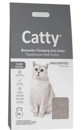 Catty Parfümsüz Topaklanan İnce Taneli Bentonit Kedi Kumu 10 lt