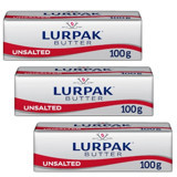 Lurpak Unsalted Tereyağ 3x100 gr