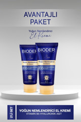 Bioder Hyalüronik Asitli Tüm Ciltler İçin Parfümsüz El Kremi 2x50 ml