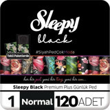 Sleepy Black Premium Hipoalerjenik Organik 120'li Normal Günlük Ped