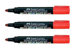 Faber-Castell 3'lü Doldurulabilir Silinebilir Kırmızı Tahta Kalemi Seti