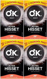Okey Ultra Hisset İnce Prezervatif 4x20'li