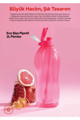Tupperware Eco Pipetli Pembe Plastik Suluk 2 lt