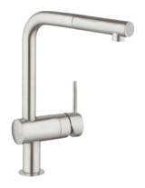 Grohe Minta 32168DC0 Spiralli Çift Girişli Aç Kapa Eviye Bataryası Krom