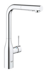 Grohe Essence New Spiralli Kuğu Çift Girişli Aç Kapa Eviye Bataryası Gri