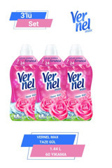 Vernel Max Konsantre Taze Gül 180 Yıkama Yumuşatıcı 3x1.44 lt