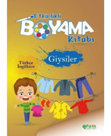 Giysiler - Etkinlikli Boyama Kitabı - Türkçe - İngilizce- Fark Yayınları